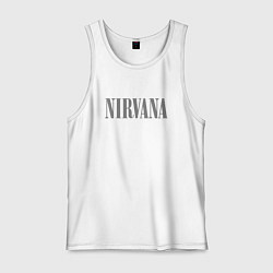 Майка мужская хлопок Nirvana black album, цвет: белый