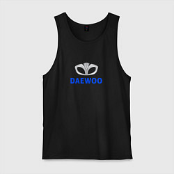 Майка мужская хлопок Daewoo sport auto logo, цвет: черный