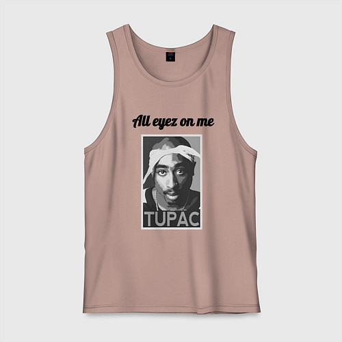 Мужская майка 2pac Art All eayz on me / Пыльно-розовый – фото 1