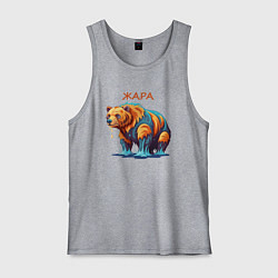 Мужская майка Летом медведю жарко