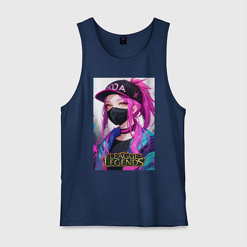 Мужская майка Akali Kda League Of Legends / Тёмно-синий – фото 1