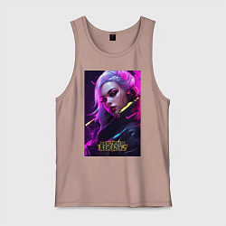 Майка мужская хлопок League of Legends Kaisa Kda, цвет: пыльно-розовый