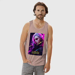 Майка мужская хлопок League of Legends Kaisa Kda, цвет: пыльно-розовый — фото 2