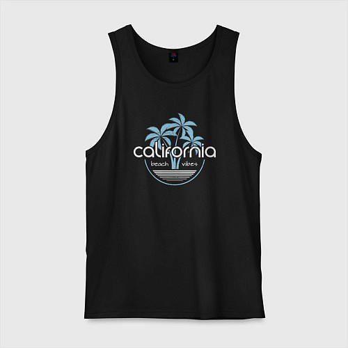 Мужская майка California beach / Черный – фото 1