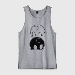 Мужская майка Cute elephants