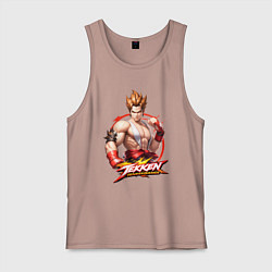 Майка мужская хлопок Персонаж из игры Tekken, цвет: пыльно-розовый
