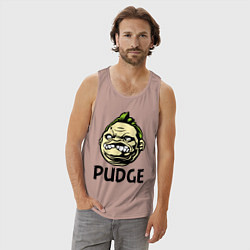 Майка мужская хлопок Pudge Face, цвет: пыльно-розовый — фото 2