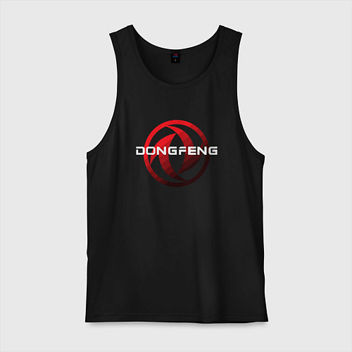 Мужская майка Dongfeng - logo / Черный – фото 1