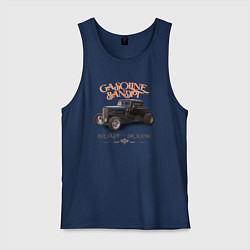 Мужская майка Хот род и надпись Gasoline bandit