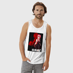 Майка мужская хлопок Дневник будущего Юно, цвет: белый — фото 2