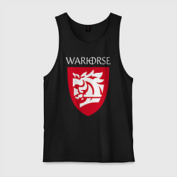 Майка мужская хлопок Warhorse logo, цвет: черный