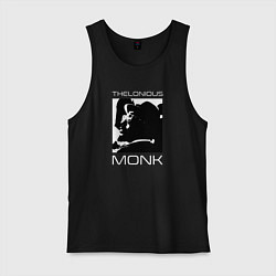 Майка мужская хлопок Jazz legend Thelonious Monk, цвет: черный