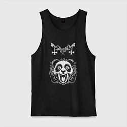 Майка мужская хлопок Mayhem rock panda, цвет: черный