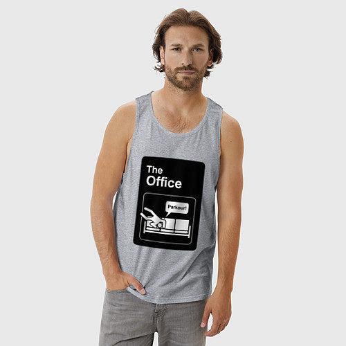 Мужская майка Паркур и офис / Меланж – фото 3