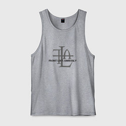Майка мужская хлопок Front Line Assembly - Logo, цвет: меланж