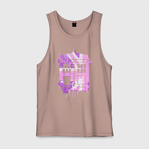 Мужская майка Pink tardis / Пыльно-розовый – фото 1