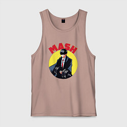 Майка мужская хлопок Мэш Бёрндэд, цвет: пыльно-розовый