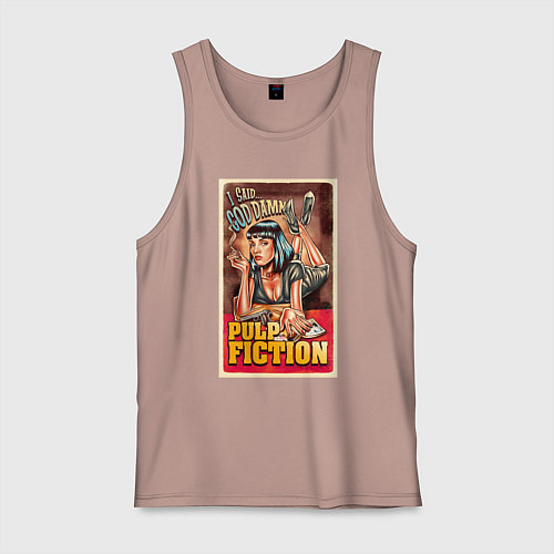 Мужская майка Криминальное чтиво - Ума / Пыльно-розовый – фото 1