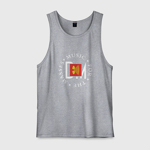 Мужская майка Depeche Mode - Music for the masses logos / Меланж – фото 1