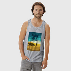 Майка мужская хлопок Макс - дорога ярости, цвет: меланж — фото 2