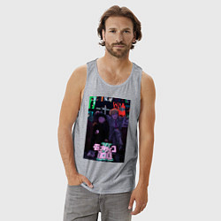 Майка мужская хлопок Аратака Рэйгэн Моб Психо 100, цвет: меланж — фото 2