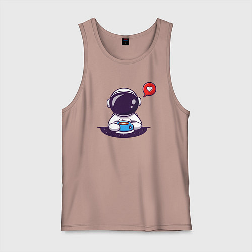 Мужская майка Космический кофе / Пыльно-розовый – фото 1