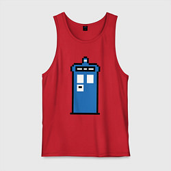 Мужская майка Tardis pixels