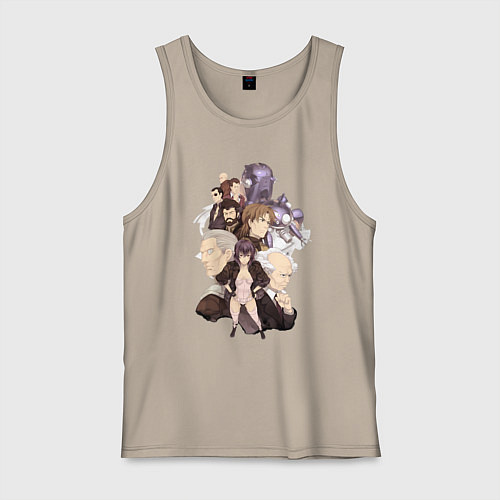 Мужская майка Призрак в доспехах Мотоко Кусанаги / Миндальный – фото 1