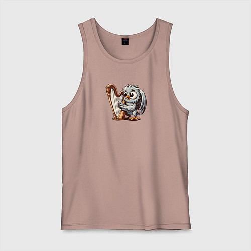 Мужская майка Гарпия играет на арфе и поет / Пыльно-розовый – фото 1