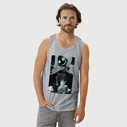 Майка мужская хлопок Ванитас целитель, цвет: меланж — фото 2