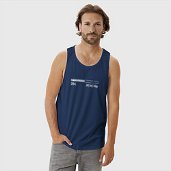 Майка мужская хлопок Жизнь 51, цвет: тёмно-синий — фото 2