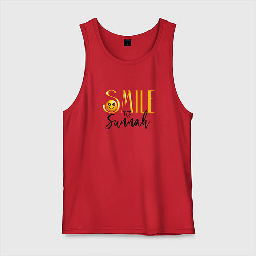 Мужская майка Smile its sunnah / Красный – фото 1
