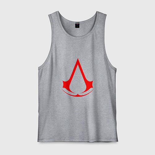 Мужская майка Red logo of assassins / Меланж – фото 1