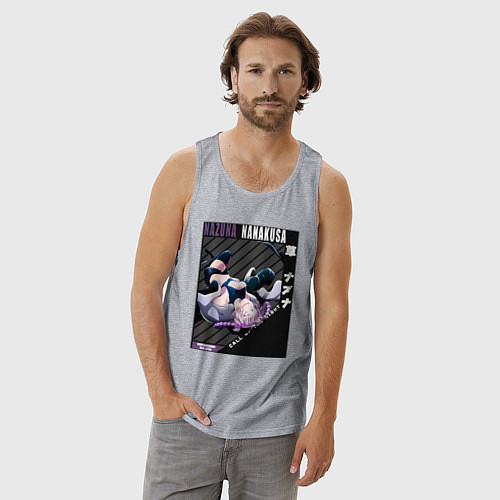 Мужская майка Песнь ночных сов Надзуна Нанакуса вампирша / Меланж – фото 3