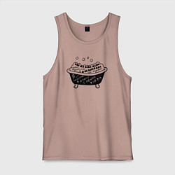 Мужская майка Ванна с пеной и прикольной надписью о проблемах