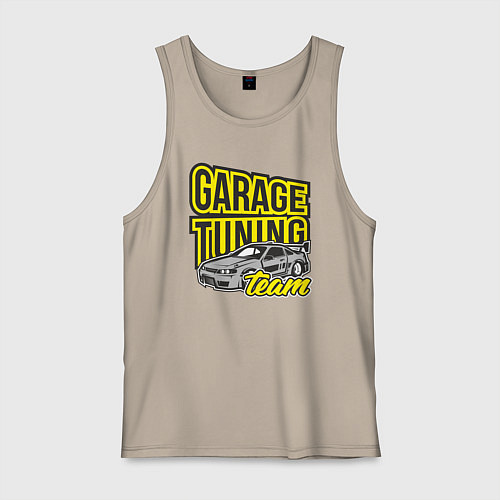 Мужская майка Garage tuning team / Миндальный – фото 1