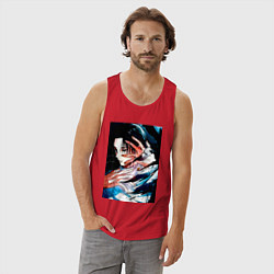 Майка мужская хлопок Магическая битва Юта Оккоцу маг, цвет: красный — фото 2