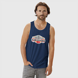 Майка мужская хлопок Гонконг Китай, цвет: тёмно-синий — фото 2