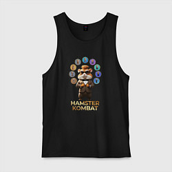 Майка мужская хлопок Lord hamster kombat, цвет: черный