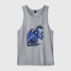 Майка мужская хлопок Azure dragon, цвет: меланж