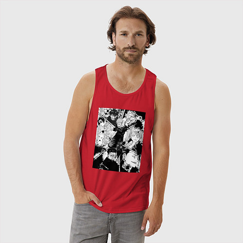 Мужская майка Магическая битва Юдзи Итадори Мэгуми Фусигуро / Красный – фото 3