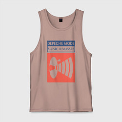 Майка мужская хлопок Depeche Mode - Music for the masses merch, цвет: пыльно-розовый