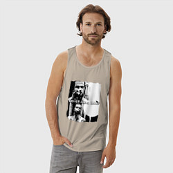 Майка мужская хлопок Depeche Mode - Devotional gahan, цвет: миндальный — фото 2