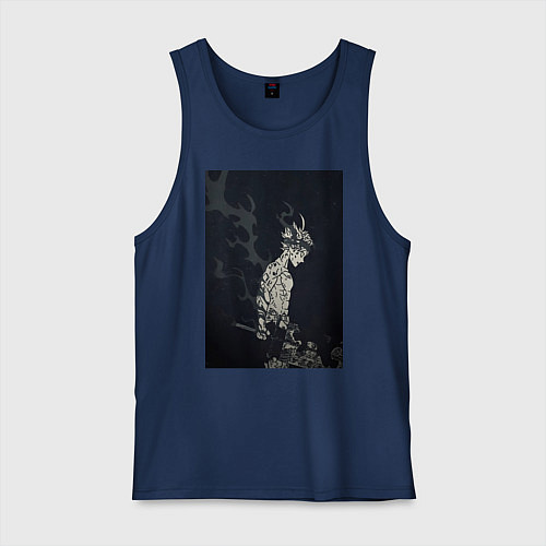 Мужская майка Чёрный клевер Аста антимаг / Тёмно-синий – фото 1