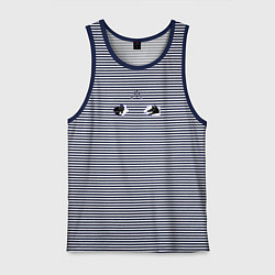 Майка мужская хлопок Fushiguro Megumi, цвет: синяя тельняшка