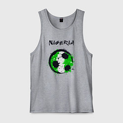 Майка мужская хлопок Сборная Нигерии, цвет: меланж