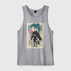 Майка мужская хлопок Магическая битва Маки Дзэнин маг, цвет: меланж