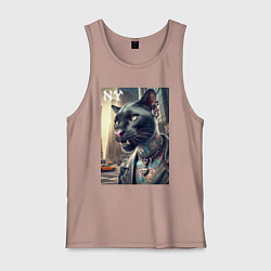 Мужская майка Cool dude panther from New York - ai art