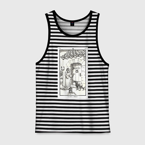 Мужская майка Девятые врата Open that which is closed Люцифер LC / Черная тельняшка – фото 1