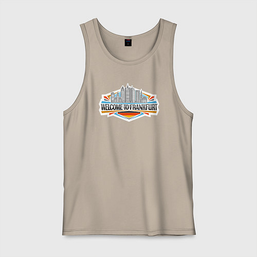 Мужская майка Франкфурт - добро пожаловать / Миндальный – фото 1